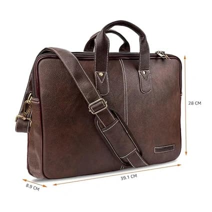 Heritage Leather Briefcase Angle 2